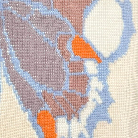 ▪️VTG▪️Folk Art OOAK Handmade Crochet Butterfly Throw Twin Bed Festival Blanket - Picture 4 of 8